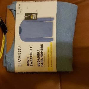 Livergy Mens Sweatshirt Sky Blue NWT Size Large 42 to 44